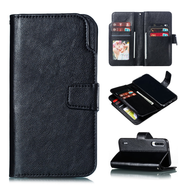 For Xiaomi Mi CC9e Litchi Texture Horizontal Flip Leather Case, with Nine Card Slots & Wallet & Photo Frame