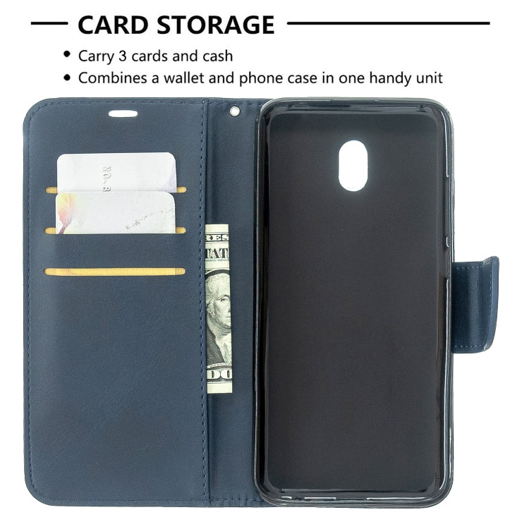 For Xiaomi Redmi 8A Lambskin Texture Pure Color Horizontal Flip PU Leather Case with Holder & Card Slots & Wallet & Lanyard