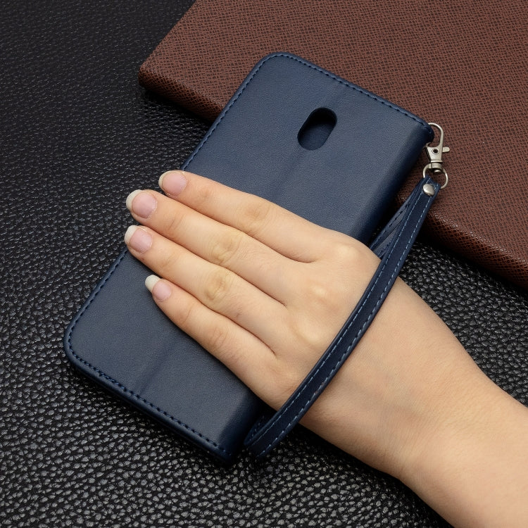 For Xiaomi Redmi 8A Lambskin Texture Pure Color Horizontal Flip PU Leather Case with Holder & Card Slots & Wallet & Lanyard