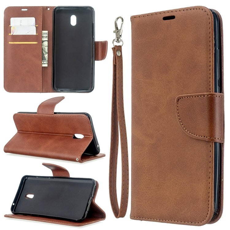 For Xiaomi Redmi 8A Lambskin Texture Pure Color Horizontal Flip PU Leather Case with Holder & Card Slots & Wallet & Lanyard
