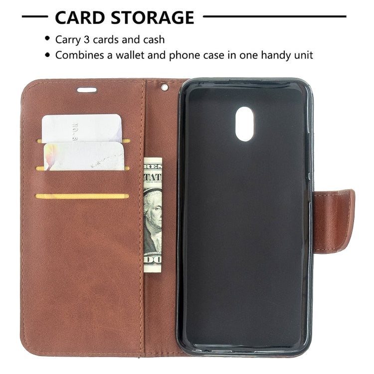 For Xiaomi Redmi 8A Lambskin Texture Pure Color Horizontal Flip PU Leather Case with Holder & Card Slots & Wallet & Lanyard