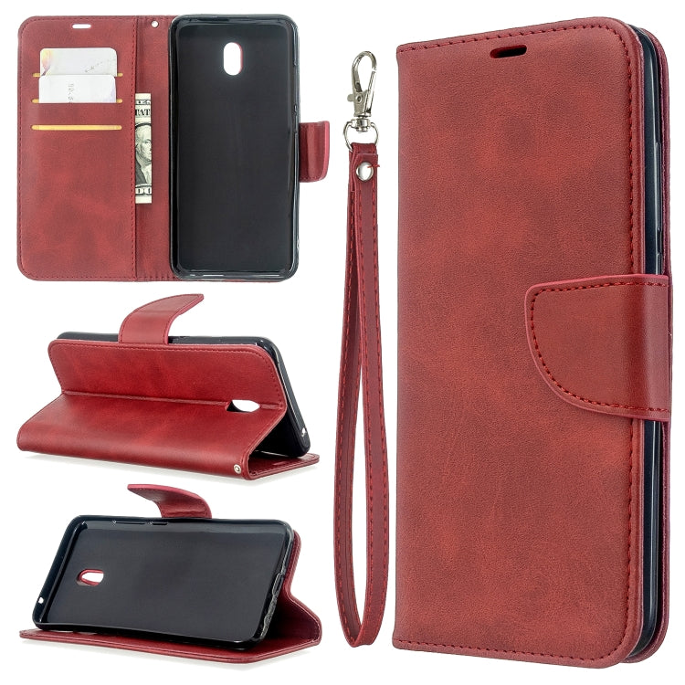 For Xiaomi Redmi 8A Lambskin Texture Pure Color Horizontal Flip PU Leather Case with Holder & Card Slots & Wallet & Lanyard