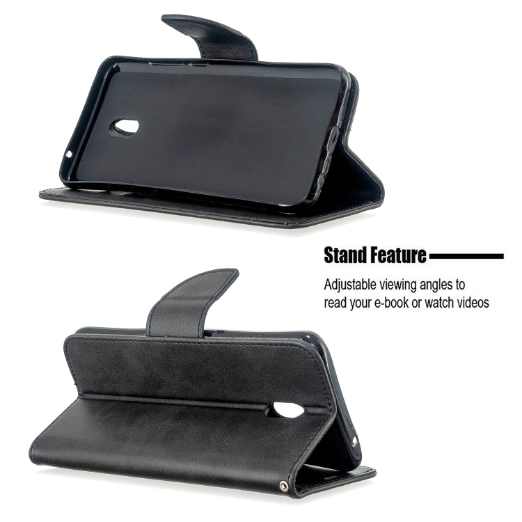 For Xiaomi Redmi 8A Lambskin Texture Pure Color Horizontal Flip PU Leather Case with Holder & Card Slots & Wallet & Lanyard