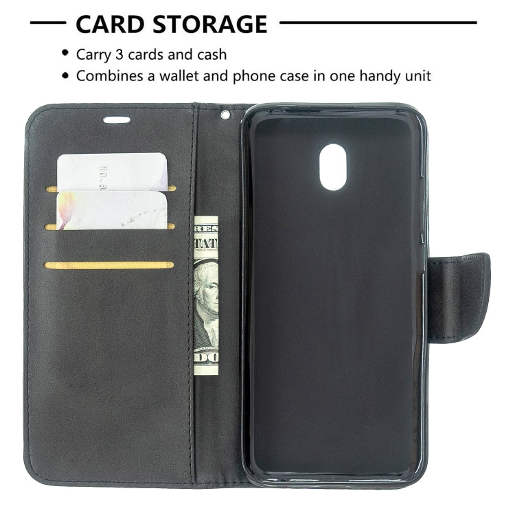 For Xiaomi Redmi 8A Lambskin Texture Pure Color Horizontal Flip PU Leather Case with Holder & Card Slots & Wallet & Lanyard