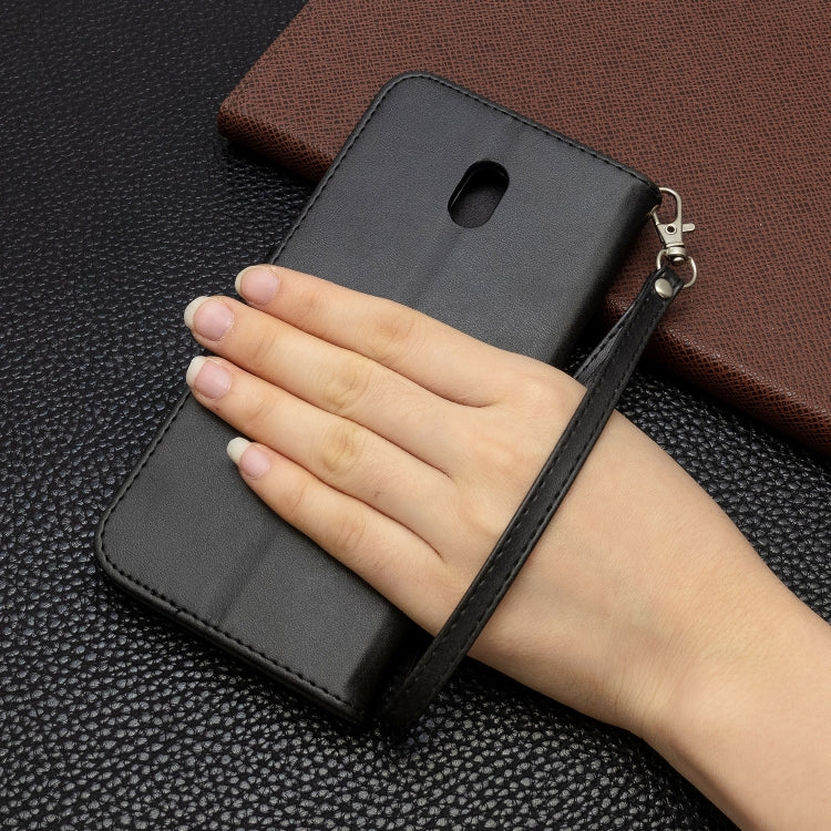 For Xiaomi Redmi 8A Lambskin Texture Pure Color Horizontal Flip PU Leather Case with Holder & Card Slots & Wallet & Lanyard