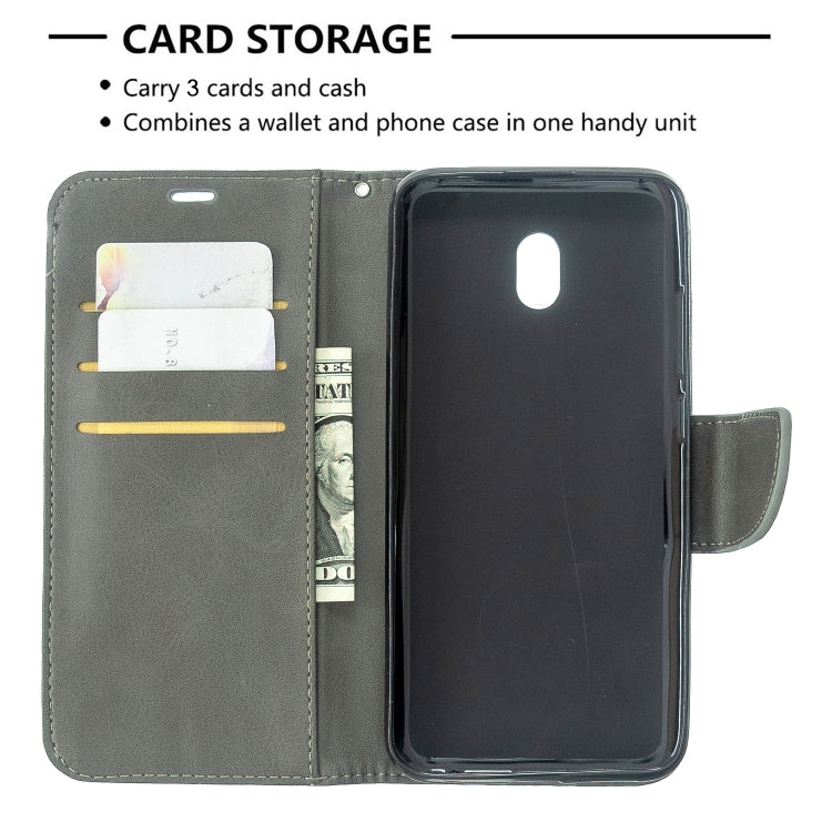 For Xiaomi Redmi 8A Lambskin Texture Pure Color Horizontal Flip PU Leather Case with Holder & Card Slots & Wallet & Lanyard