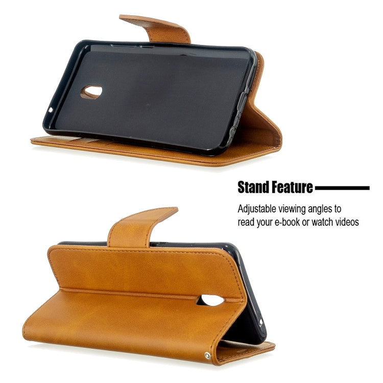 For Xiaomi Redmi 8A Lambskin Texture Pure Color Horizontal Flip PU Leather Case with Holder & Card Slots & Wallet & Lanyard