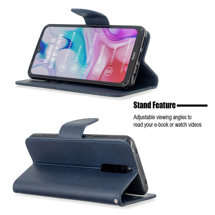 For Xiaomi Redmi 8 Lambskin Texture Pure Color Horizontal Flip PU Leather Case with Holder & Card Slots & Wallet & Lanyard