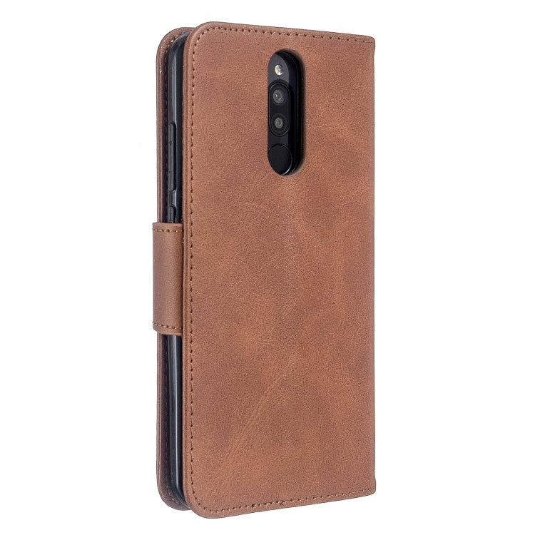 For Xiaomi Redmi 8 Lambskin Texture Pure Color Horizontal Flip PU Leather Case with Holder & Card Slots & Wallet & Lanyard
