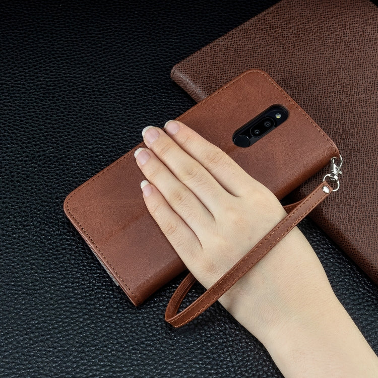 For Xiaomi Redmi 8 Lambskin Texture Pure Color Horizontal Flip PU Leather Case with Holder & Card Slots & Wallet & Lanyard