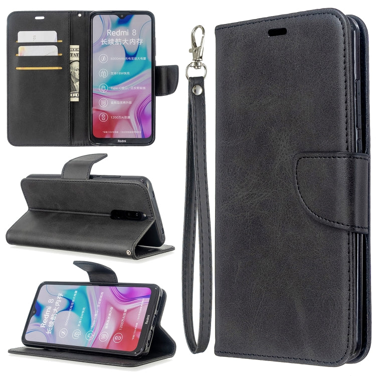 For Xiaomi Redmi 8 Lambskin Texture Pure Color Horizontal Flip PU Leather Case with Holder & Card Slots & Wallet & Lanyard
