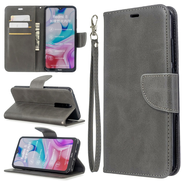 For Xiaomi Redmi 8 Lambskin Texture Pure Color Horizontal Flip PU Leather Case with Holder & Card Slots & Wallet & Lanyard
