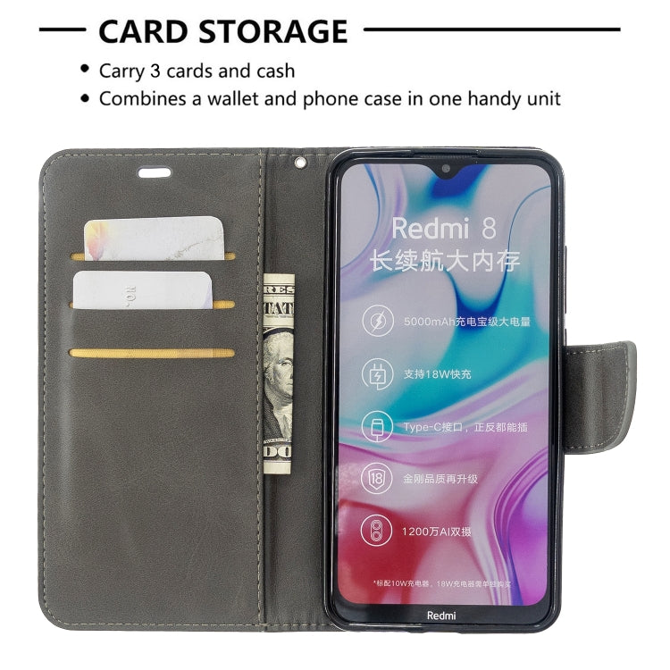 For Xiaomi Redmi 8 Lambskin Texture Pure Color Horizontal Flip PU Leather Case with Holder & Card Slots & Wallet & Lanyard