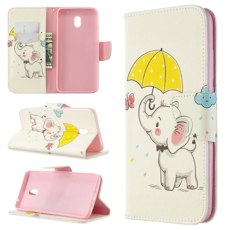 For Xiaomi Redmi 8A Colored Drawing Pattern Horizontal Flip Leather Case with Holder & Card Slots & Wallet