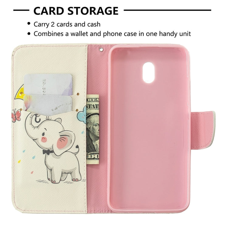 For Xiaomi Redmi 8A Colored Drawing Pattern Horizontal Flip Leather Case with Holder & Card Slots & Wallet