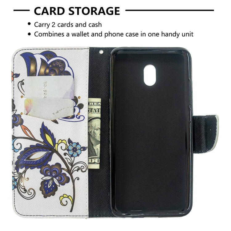 For Xiaomi Redmi 8A Colored Drawing Pattern Horizontal Flip Leather Case with Holder & Card Slots & Wallet