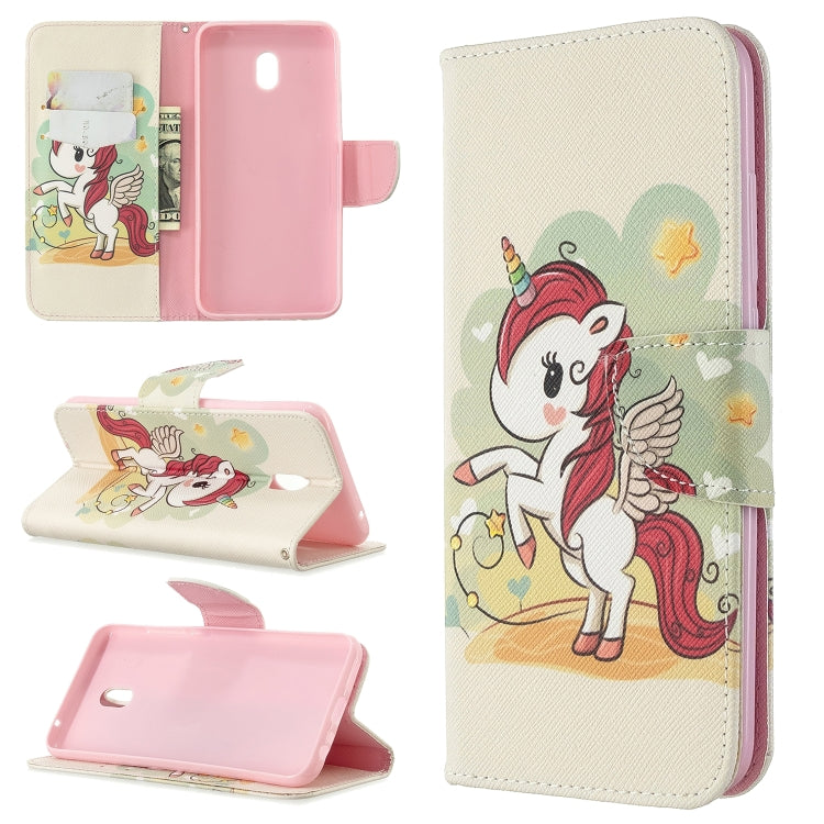 For Xiaomi Redmi 8A Colored Drawing Pattern Horizontal Flip Leather Case with Holder & Card Slots & Wallet