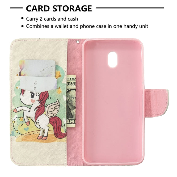 For Xiaomi Redmi 8A Colored Drawing Pattern Horizontal Flip Leather Case with Holder & Card Slots & Wallet