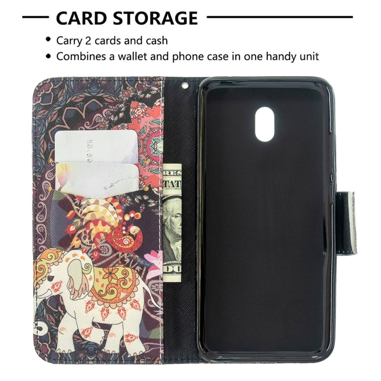 For Xiaomi Redmi 8A Colored Drawing Pattern Horizontal Flip Leather Case with Holder & Card Slots & Wallet