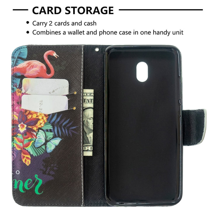 For Xiaomi Redmi 8A Colored Drawing Pattern Horizontal Flip Leather Case with Holder & Card Slots & Wallet