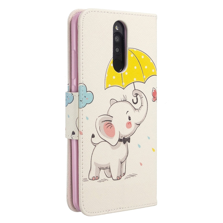 For Xiaomi Redmi 8 Colored Drawing Pattern Horizontal Flip Leather Case with Holder & Card Slots & Wallet