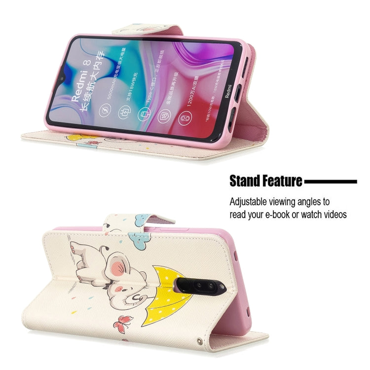 For Xiaomi Redmi 8 Colored Drawing Pattern Horizontal Flip Leather Case with Holder & Card Slots & Wallet