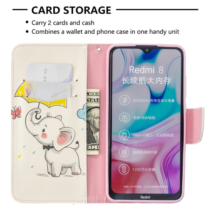 For Xiaomi Redmi 8 Colored Drawing Pattern Horizontal Flip Leather Case with Holder & Card Slots & Wallet