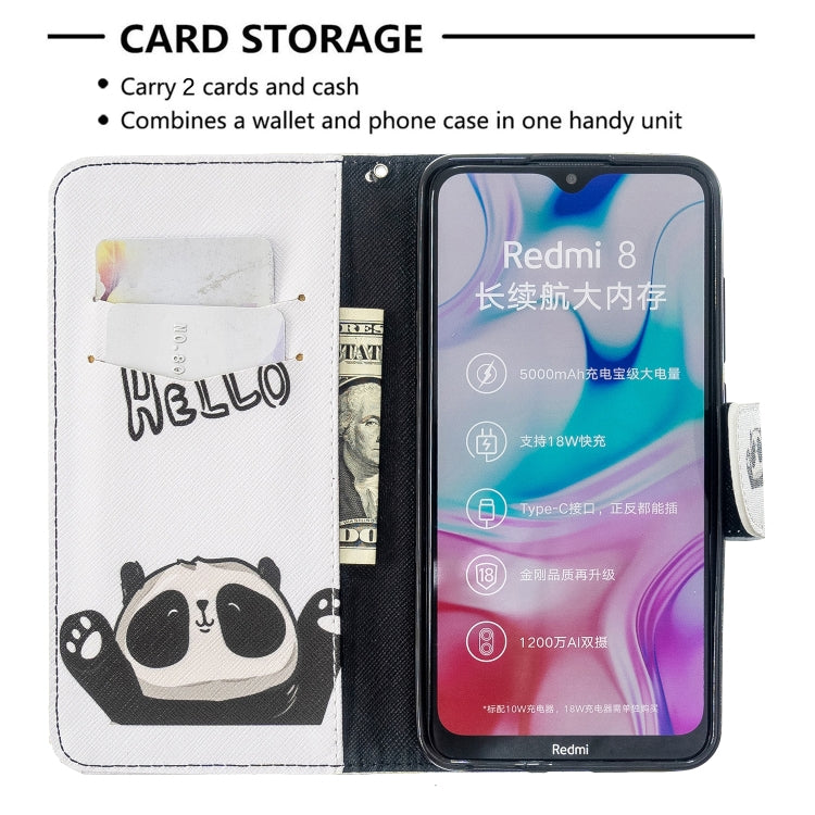 For Xiaomi Redmi 8 Colored Drawing Pattern Horizontal Flip Leather Case with Holder & Card Slots & Wallet