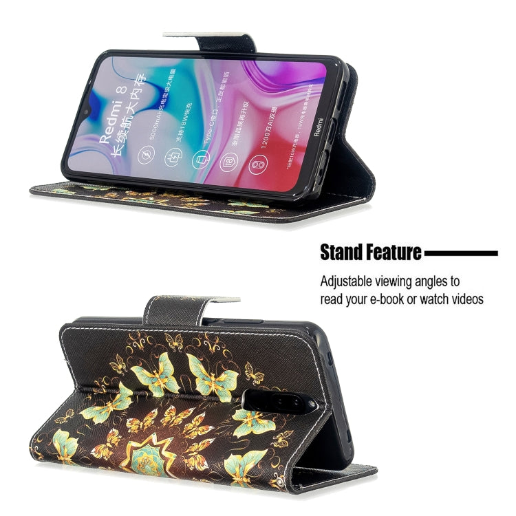 For Xiaomi Redmi 8 Colored Drawing Pattern Horizontal Flip Leather Case with Holder & Card Slots & Wallet