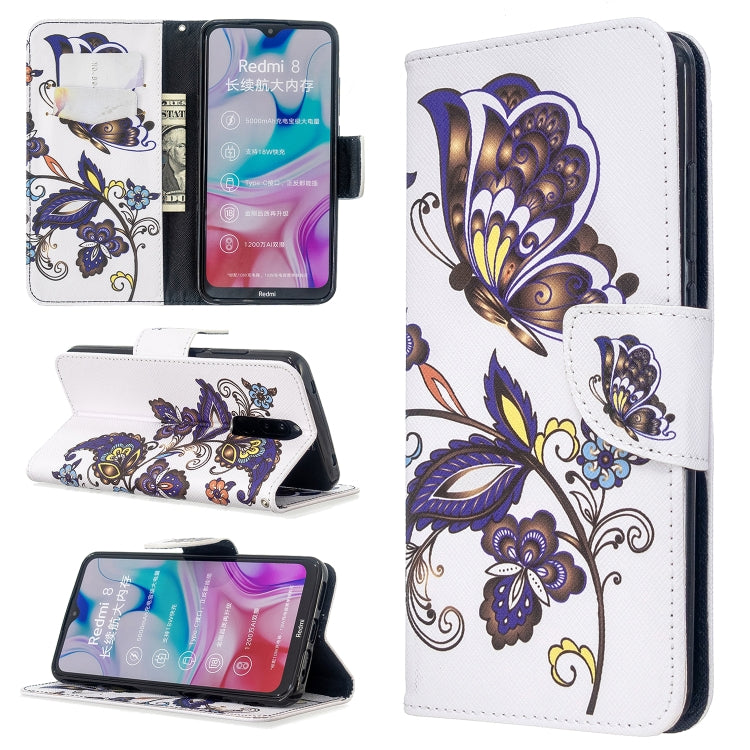 For Xiaomi Redmi 8 Colored Drawing Pattern Horizontal Flip Leather Case with Holder & Card Slots & Wallet
