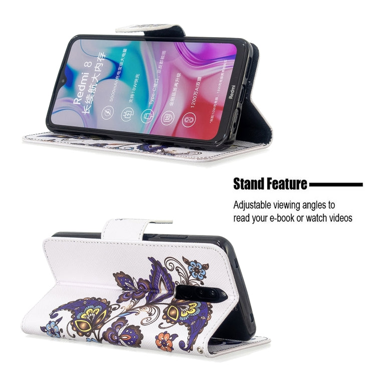 For Xiaomi Redmi 8 Colored Drawing Pattern Horizontal Flip Leather Case with Holder & Card Slots & Wallet