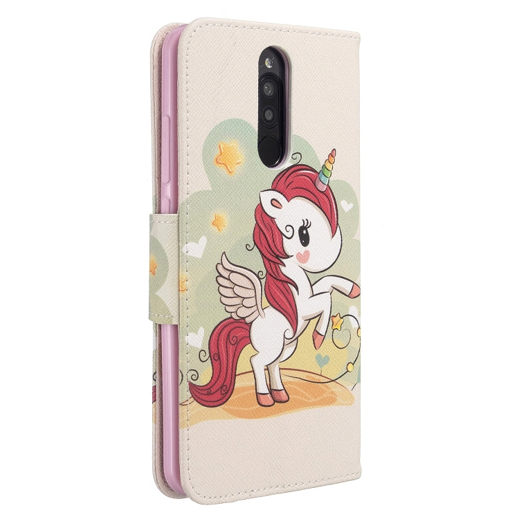 For Xiaomi Redmi 8 Colored Drawing Pattern Horizontal Flip Leather Case with Holder & Card Slots & Wallet