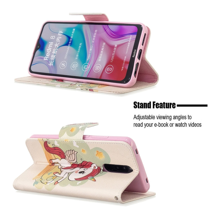 For Xiaomi Redmi 8 Colored Drawing Pattern Horizontal Flip Leather Case with Holder & Card Slots & Wallet