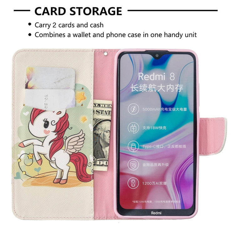 For Xiaomi Redmi 8 Colored Drawing Pattern Horizontal Flip Leather Case with Holder & Card Slots & Wallet