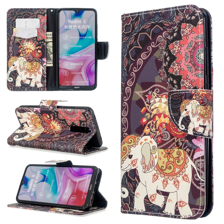 For Xiaomi Redmi 8 Colored Drawing Pattern Horizontal Flip Leather Case with Holder & Card Slots & Wallet