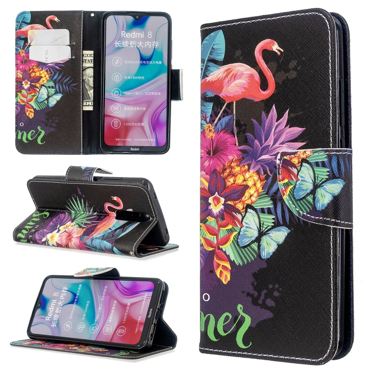 For Xiaomi Redmi 8 Colored Drawing Pattern Horizontal Flip Leather Case with Holder & Card Slots & Wallet
