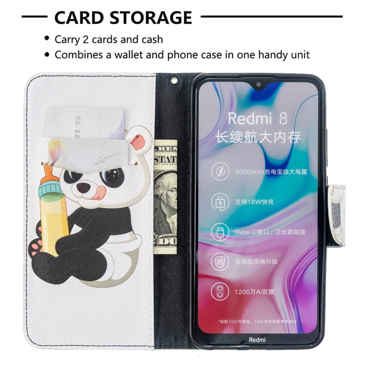 For Xiaomi Redmi 8 Colored Drawing Pattern Horizontal Flip Leather Case with Holder & Card Slots & Wallet