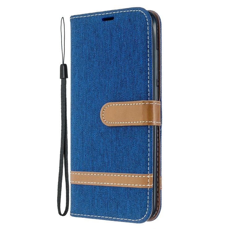 For Xiaomi Redmi 8A Color Matching Denim Texture Horizontal Flip PU Leather Case with Holder & Card Slots & Wallet & Lanyard