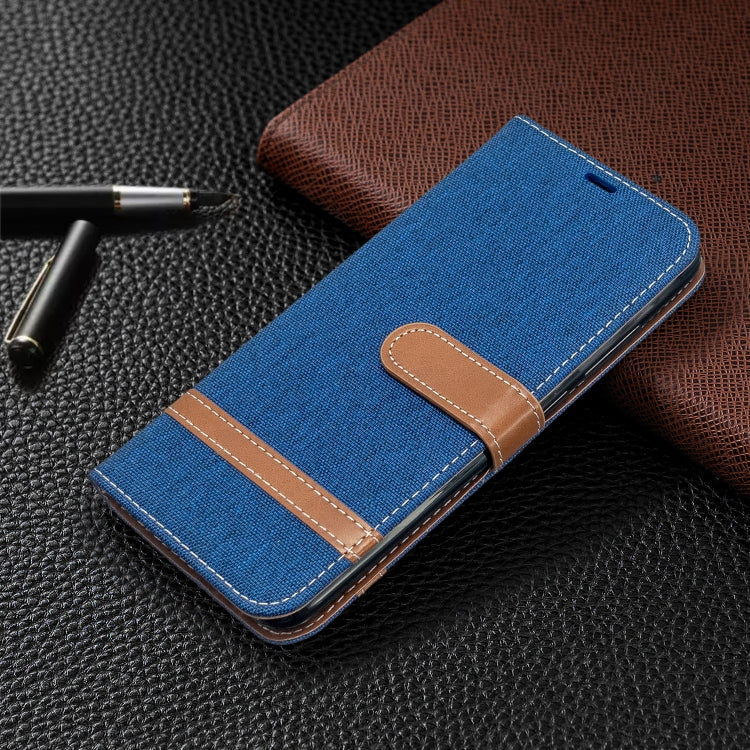 For Xiaomi Redmi 8A Color Matching Denim Texture Horizontal Flip PU Leather Case with Holder & Card Slots & Wallet & Lanyard