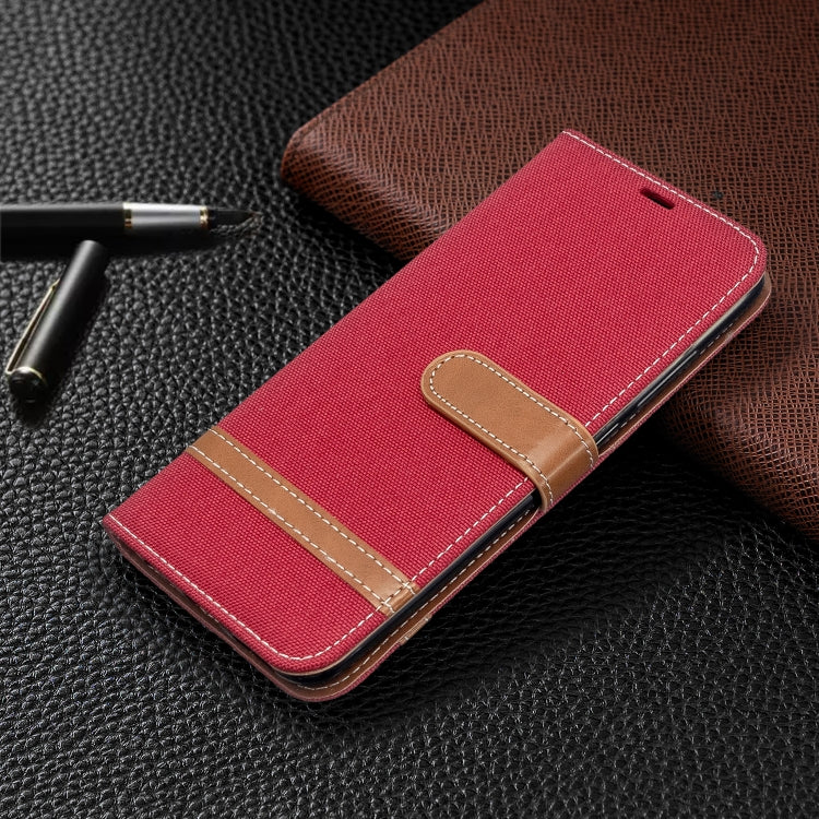 For Xiaomi Redmi 8A Color Matching Denim Texture Horizontal Flip PU Leather Case with Holder & Card Slots & Wallet & Lanyard