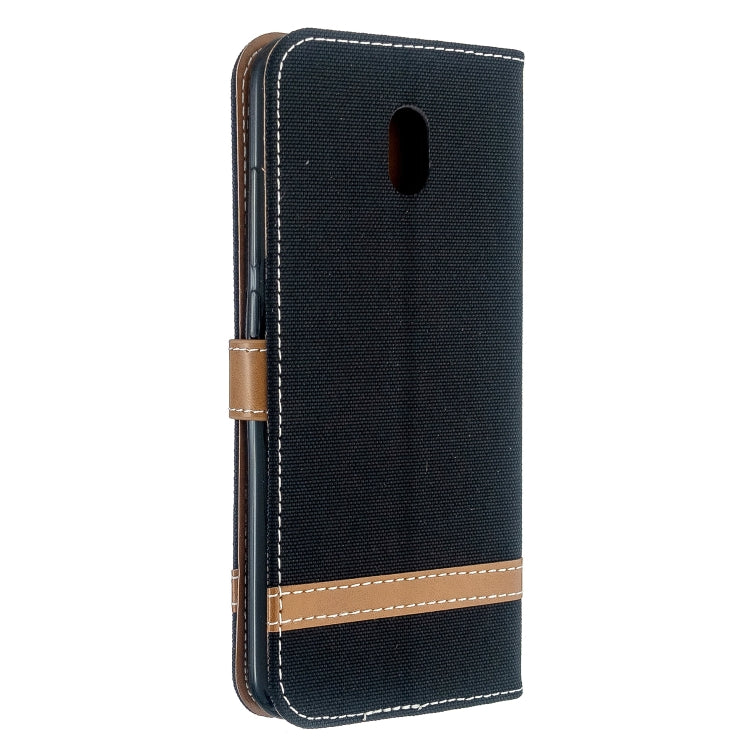 For Xiaomi Redmi 8A Color Matching Denim Texture Horizontal Flip PU Leather Case with Holder & Card Slots & Wallet & Lanyard