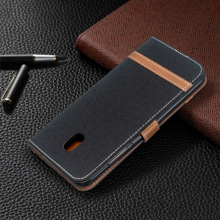 For Xiaomi Redmi 8A Color Matching Denim Texture Horizontal Flip PU Leather Case with Holder & Card Slots & Wallet & Lanyard