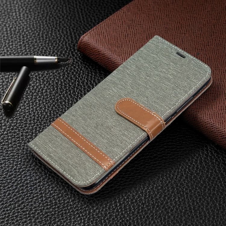 For Xiaomi Redmi 8A Color Matching Denim Texture Horizontal Flip PU Leather Case with Holder & Card Slots & Wallet & Lanyard