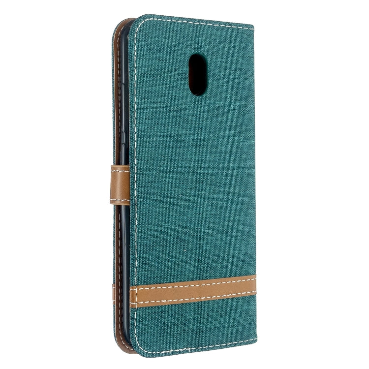 For Xiaomi Redmi 8A Color Matching Denim Texture Horizontal Flip PU Leather Case with Holder & Card Slots & Wallet & Lanyard