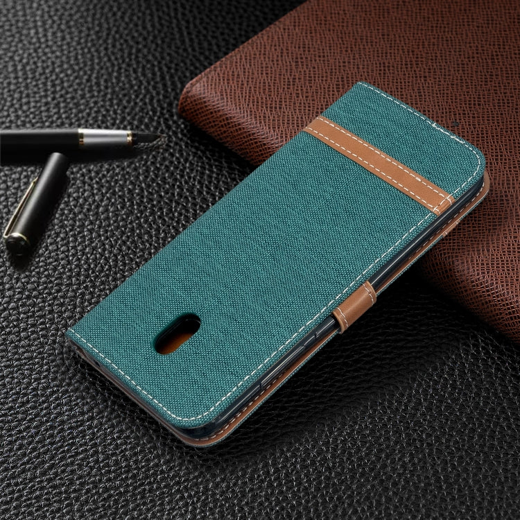 For Xiaomi Redmi 8A Color Matching Denim Texture Horizontal Flip PU Leather Case with Holder & Card Slots & Wallet & Lanyard