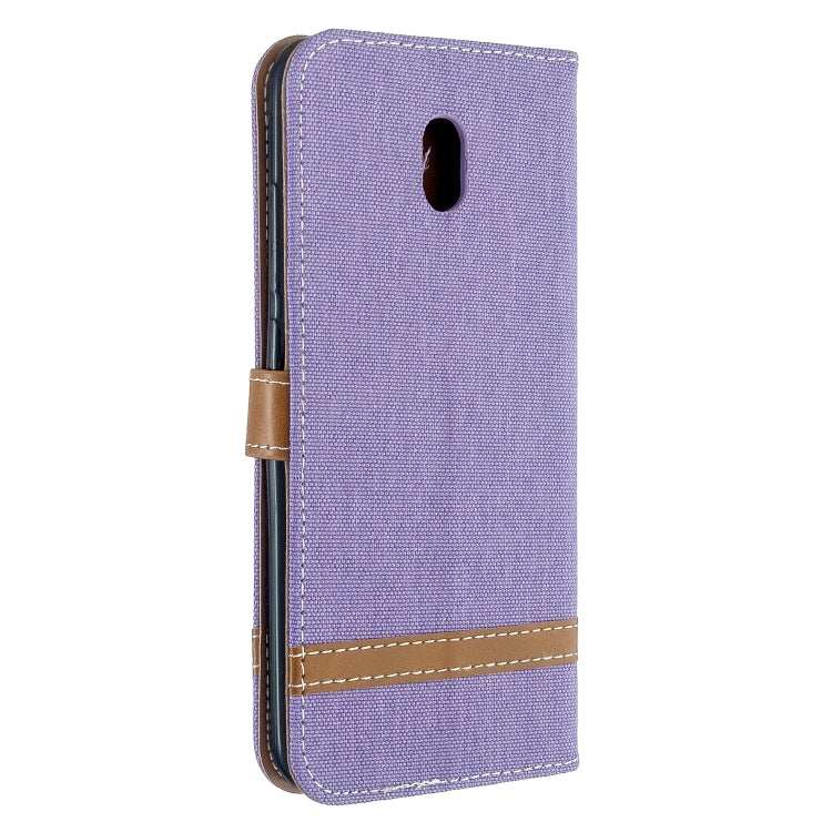 For Xiaomi Redmi 8A Color Matching Denim Texture Horizontal Flip PU Leather Case with Holder & Card Slots & Wallet & Lanyard