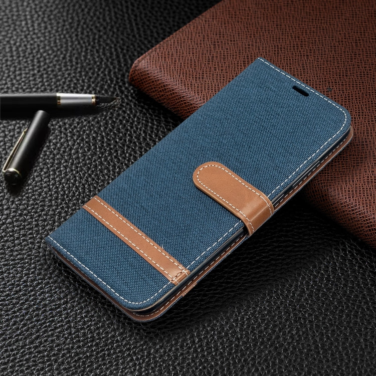 For Xiaomi Redmi 8A Color Matching Denim Texture Horizontal Flip PU Leather Case with Holder & Card Slots & Wallet & Lanyard