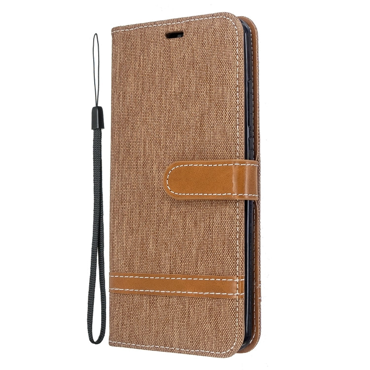 For Xiaomi Redmi 8 Color Matching Denim Texture Horizontal Flip PU Leather Case with Holder & Card Slots & Wallet & Lanyard