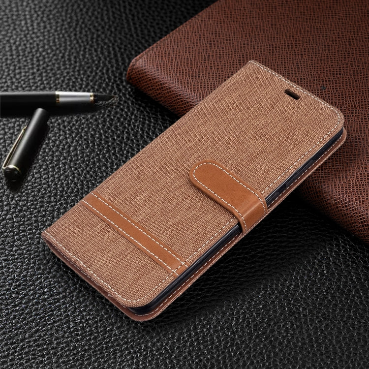 For Xiaomi Redmi 8 Color Matching Denim Texture Horizontal Flip PU Leather Case with Holder & Card Slots & Wallet & Lanyard