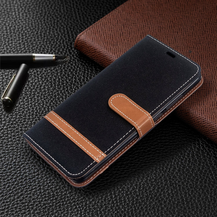 For Xiaomi Redmi 8 Color Matching Denim Texture Horizontal Flip PU Leather Case with Holder & Card Slots & Wallet & Lanyard